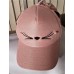 Pink Cat Baseball Cap Cute Kawaii Cat Ears Curved Brim Snapback Hat Cat Face  eb-96103218